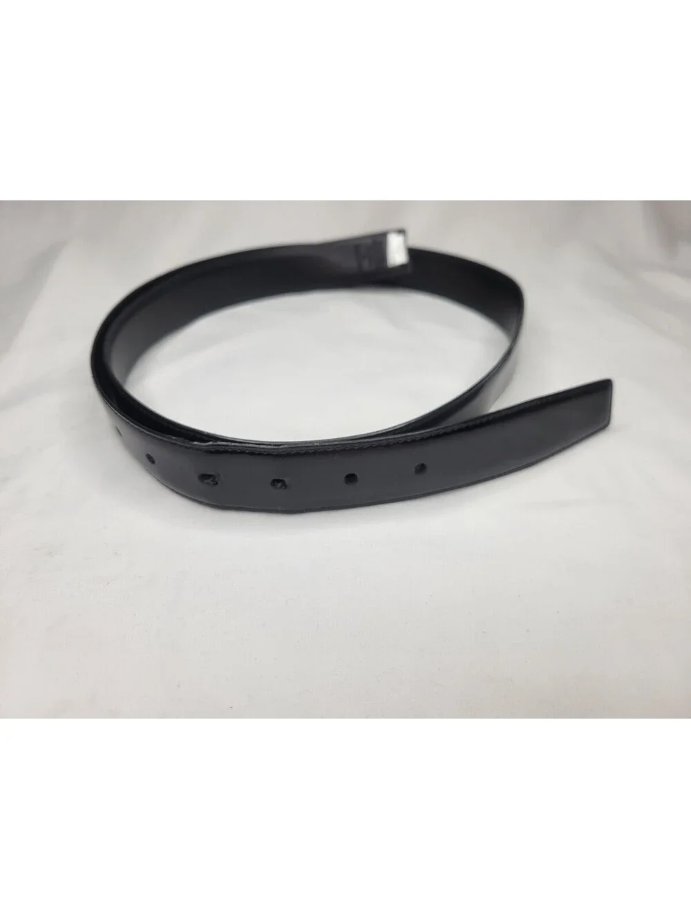 Calvin Klein Belt Genuine Leather Glossy/Matte Black XL **NO BUCKLE! BELT ONLY!!